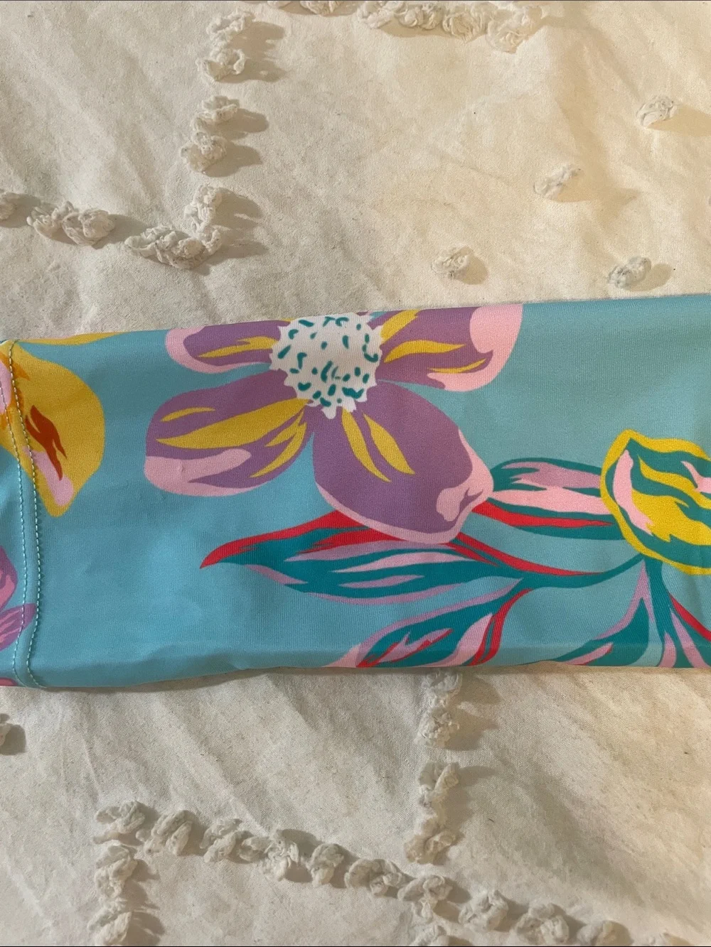 Kids' Turquoise Floral Rashguard  Zip Front Rash Guard for Girls Long Sleeve nwt